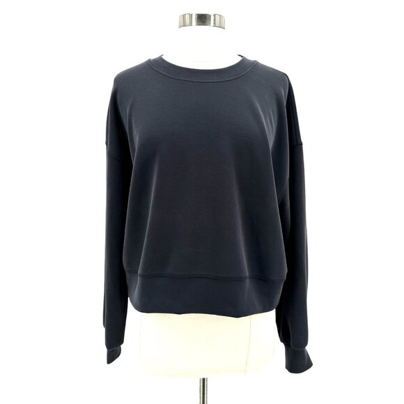 Lululemon Womens 10 Sweatshirt Softstreme Perfectly Oversized Cropped Crew Gray - Picture 1 of 8
